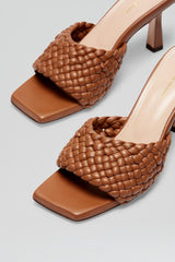 Shoes | Women Scanlan Theodore WOVEN LEATHER MULE 7.5 Cognac
