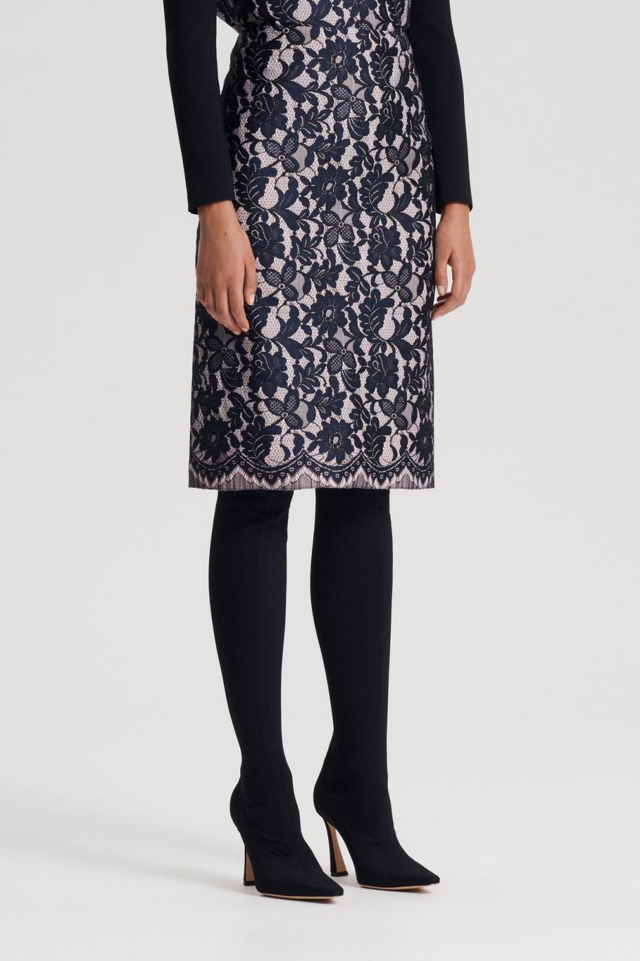 Skirts | Women Scanlan Theodore BONDED LACE SKIRT Navy