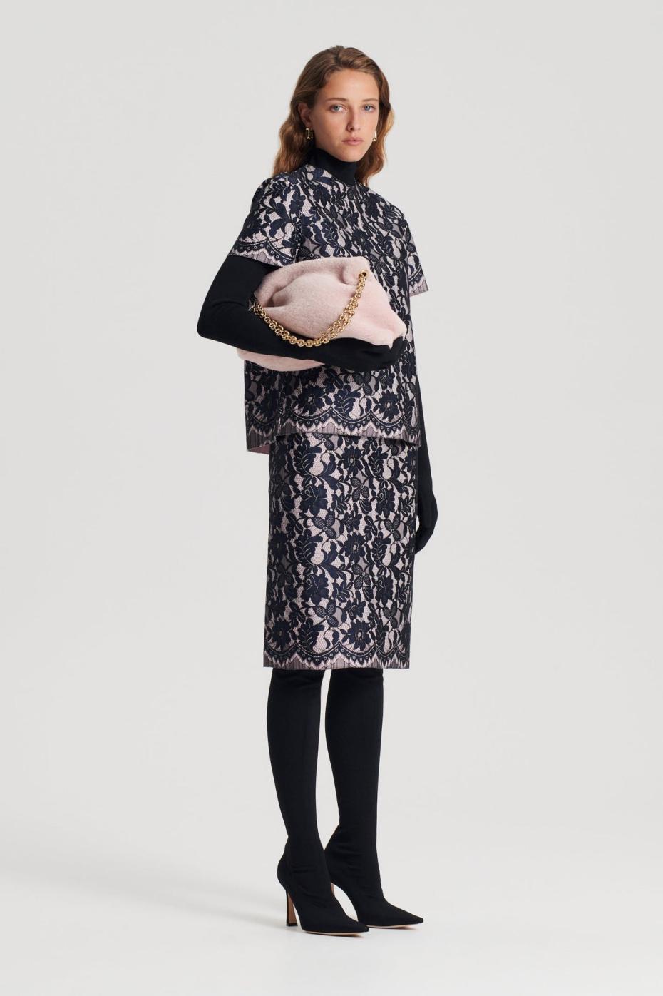 Skirts | Women Scanlan Theodore BONDED LACE SKIRT Navy