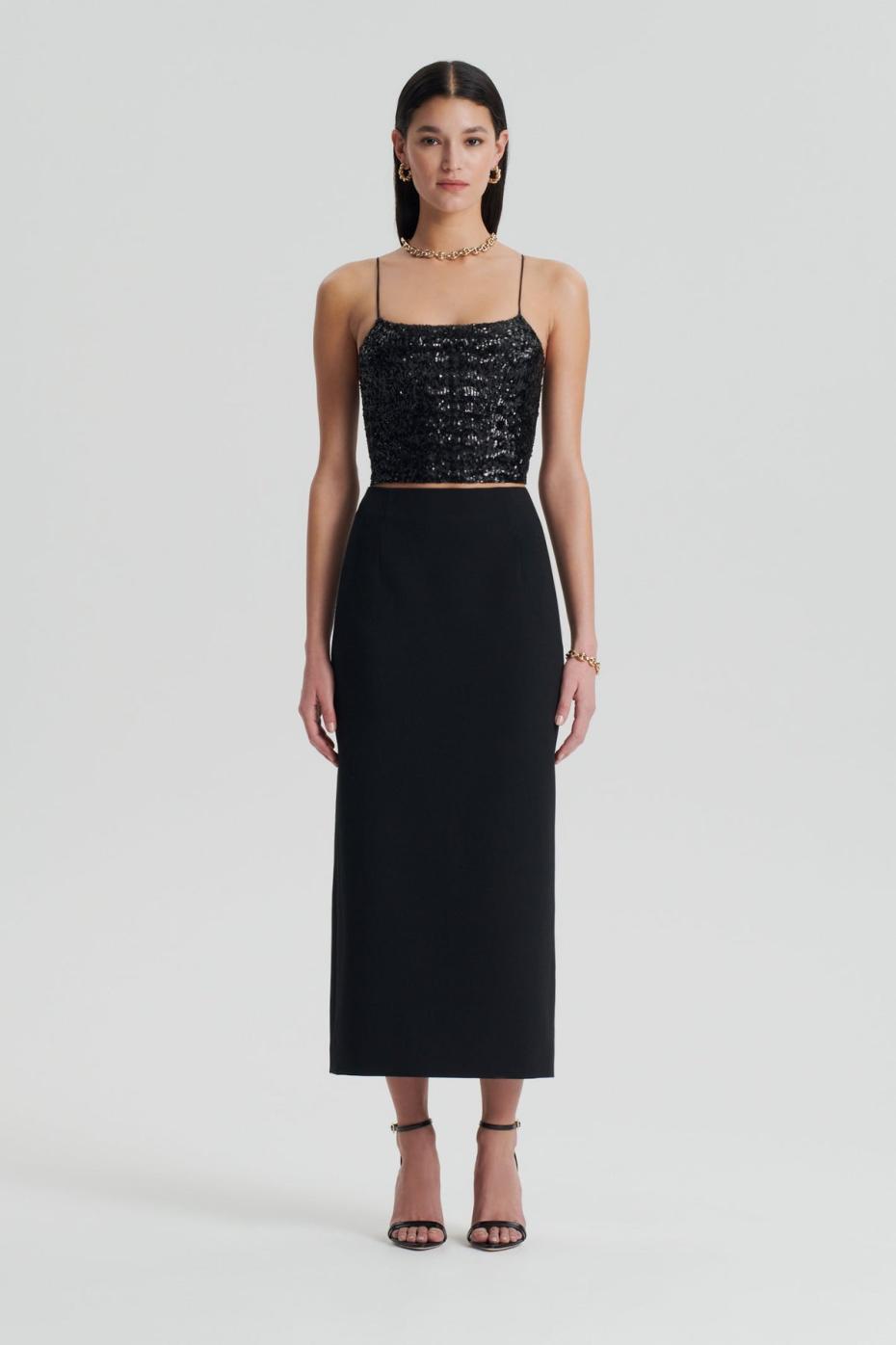 Skirts | Women Scanlan Theodore CADY PENCIL SKIRT Black