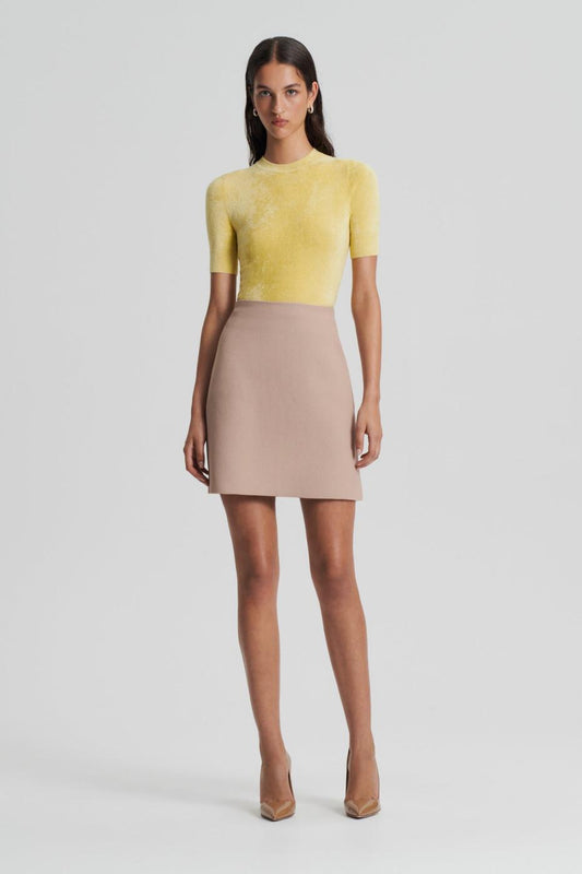 Skirts | Women Scanlan Theodore CREPE KNIT MINI SKIRT Oat