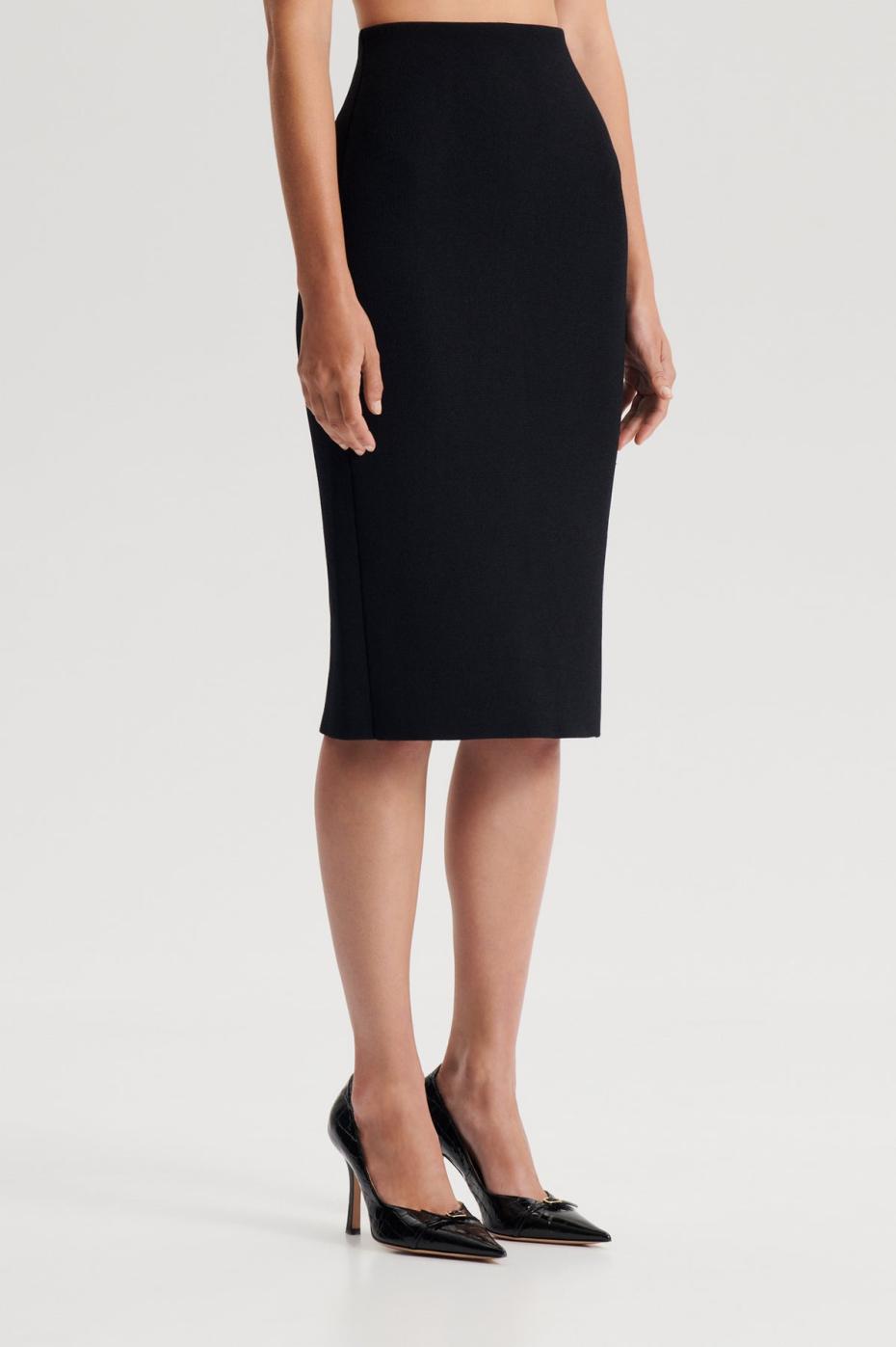 Skirts | Women Scanlan Theodore CREPE KNIT PENCIL SKIRT Black