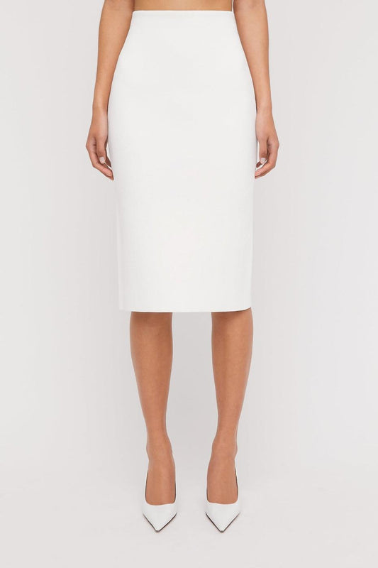 Skirts | Women Scanlan Theodore CREPE KNIT PENCIL SKIRT Cream
