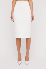 Skirts | Women Scanlan Theodore CREPE KNIT PENCIL SKIRT Cream