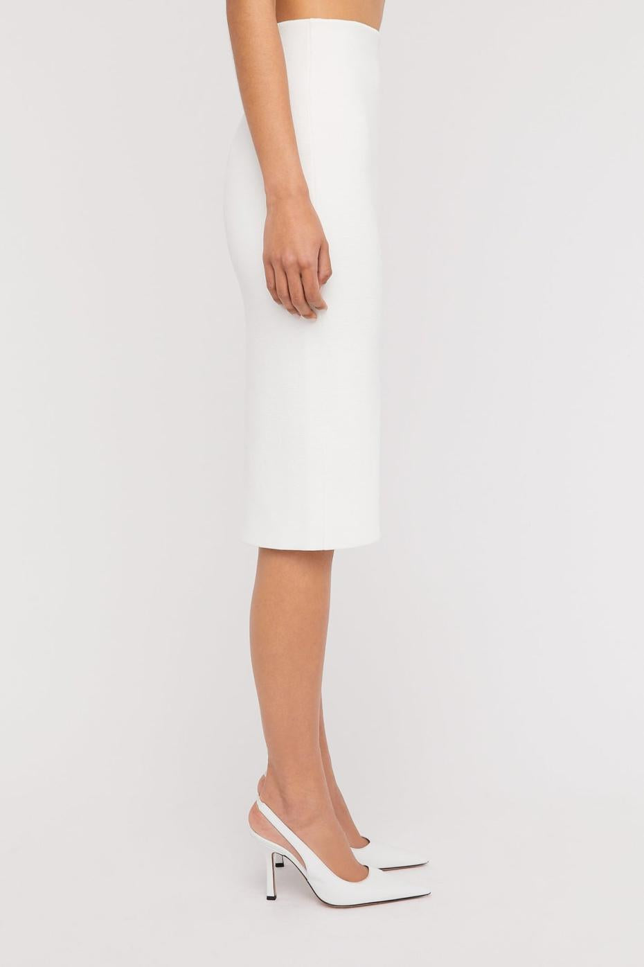 Skirts | Women Scanlan Theodore CREPE KNIT PENCIL SKIRT Cream