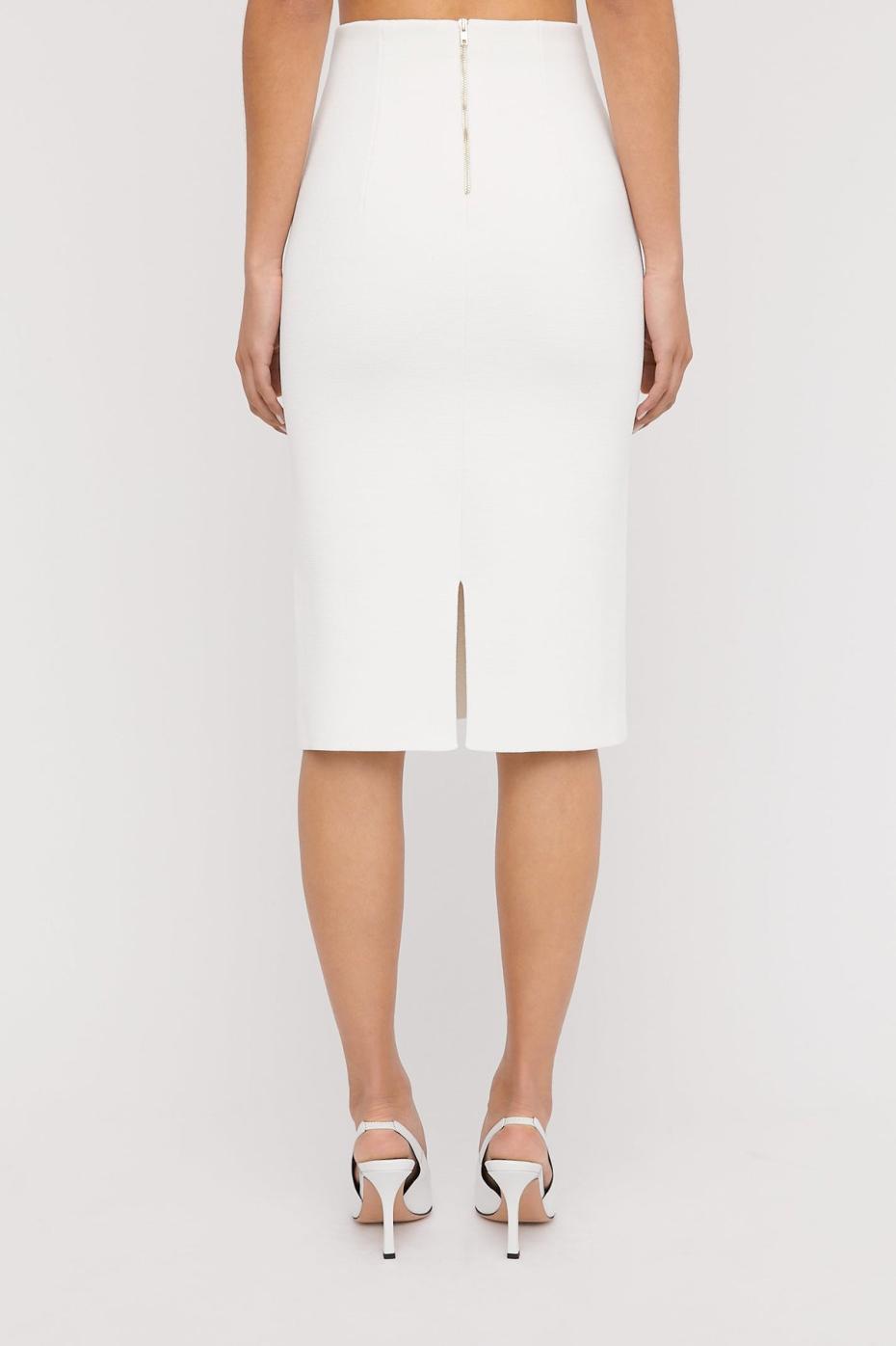 Skirts | Women Scanlan Theodore CREPE KNIT PENCIL SKIRT Cream