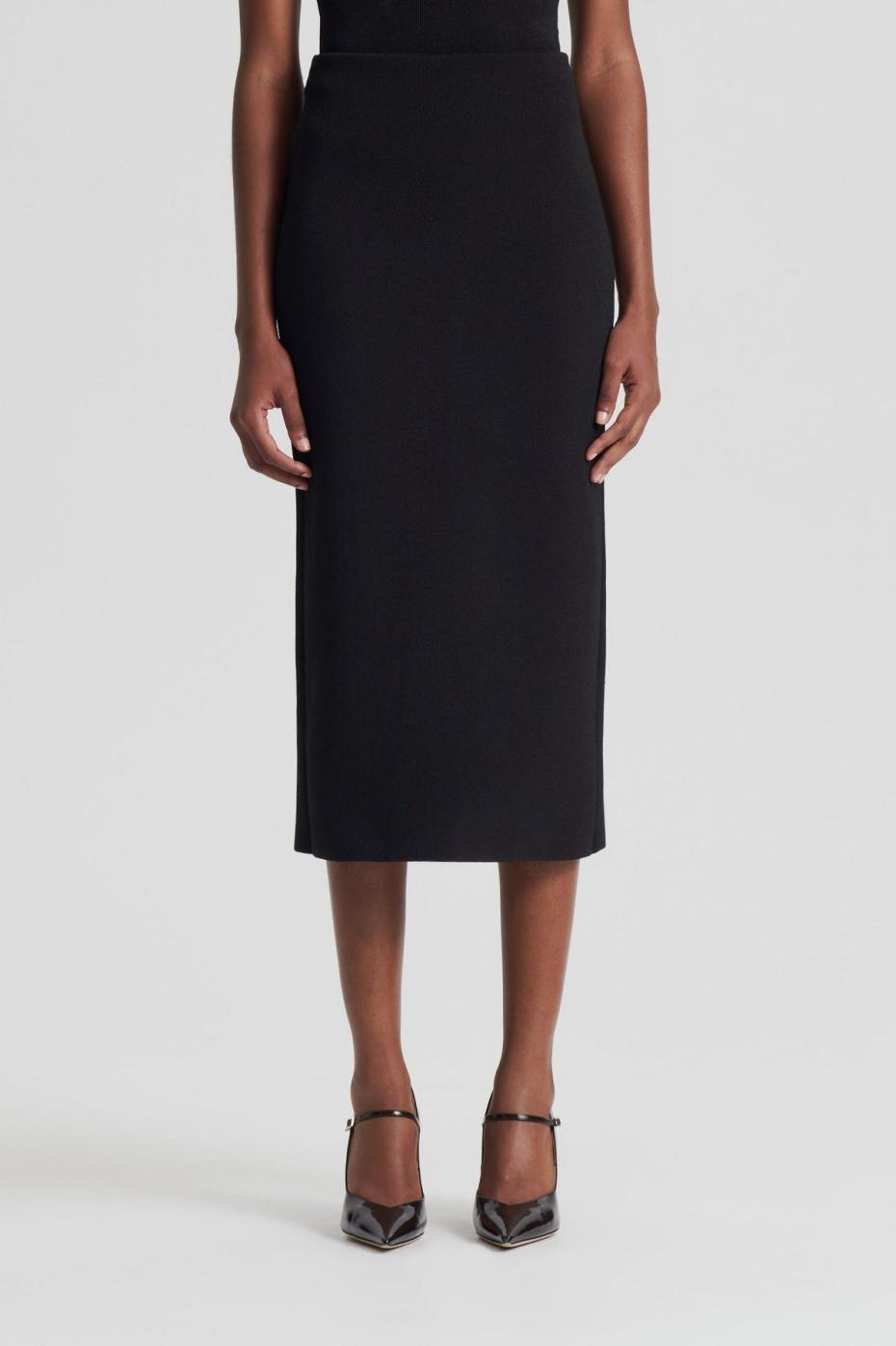 Skirts | Women Scanlan Theodore CREPE KNIT PENCIL SKIRT MIDI Dark.chocolate
