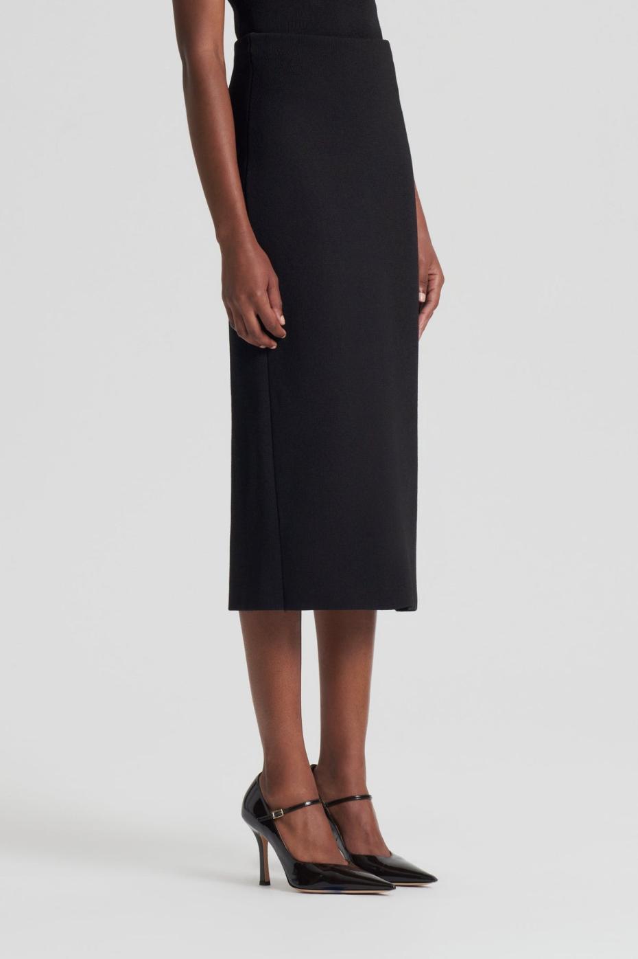 Skirts | Women Scanlan Theodore CREPE KNIT PENCIL SKIRT MIDI Dark.chocolate