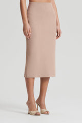 Skirts | Women Scanlan Theodore CREPE KNIT PENCIL SKIRT MIDI Oat