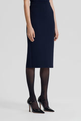Skirts | Women Scanlan Theodore CREPE KNIT PENCIL SKIRT Navy