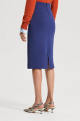 Skirts | Women Scanlan Theodore CREPE KNIT PENCIL SKIRT Royal
