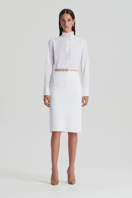 Skirts | Women Scanlan Theodore CREPE KNIT PENCIL SKIRT White