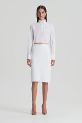 Skirts | Women Scanlan Theodore CREPE KNIT PENCIL SKIRT White