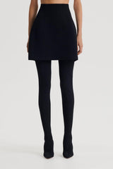 Skirts | Women Scanlan Theodore CREPE KNIT PEPLUM SKIRT Black