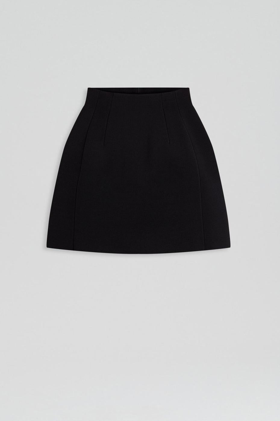 Skirts | Women Scanlan Theodore CREPE KNIT PEPLUM SKIRT Black