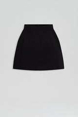 Skirts | Women Scanlan Theodore CREPE KNIT PEPLUM SKIRT Black