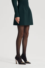 Skirts | Women Scanlan Theodore CREPE KNIT PEPLUM SKIRT Dark.green