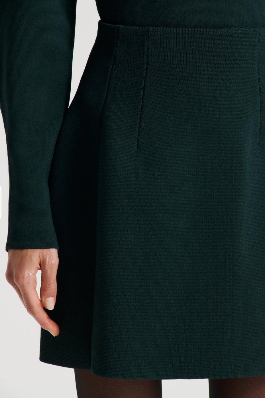 Skirts | Women Scanlan Theodore CREPE KNIT PEPLUM SKIRT Dark.green