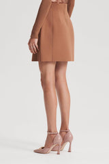 Skirts | Women Scanlan Theodore CREPE KNIT PEPLUM SKIRT Spice