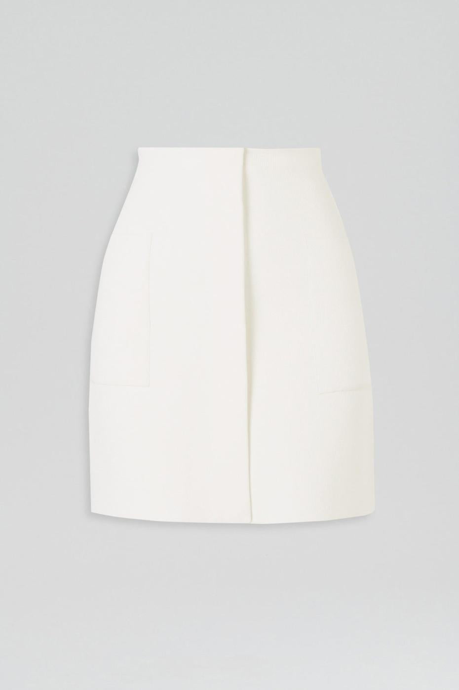 Skirts | Women Scanlan Theodore CREPE KNIT POCKET MINI SKIRT Cream