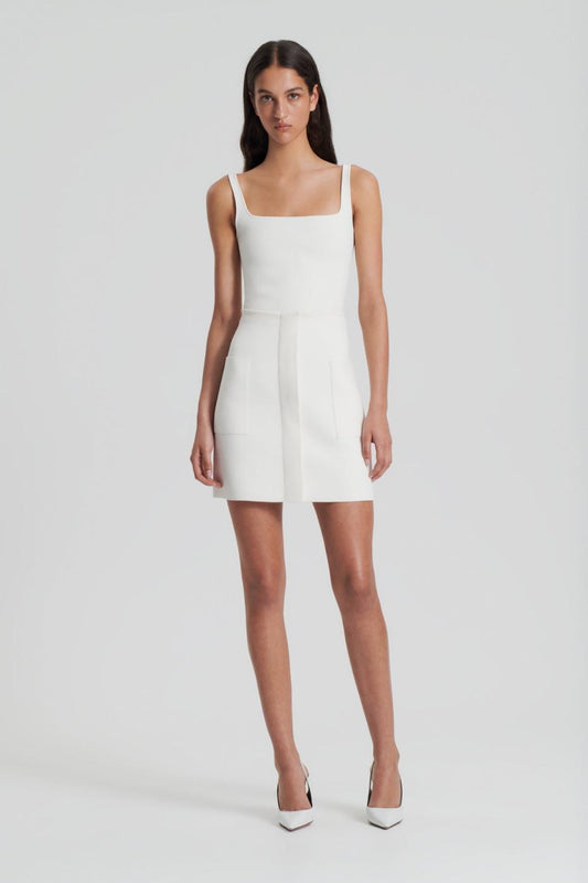 Skirts | Women Scanlan Theodore CREPE KNIT POCKET MINI SKIRT Cream