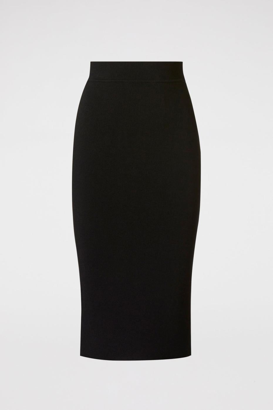 Skirts | Women Scanlan Theodore CREPE KNIT SLIT BACK SKIRT Black