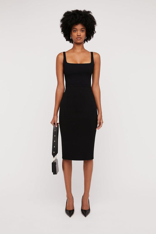 Skirts | Women Scanlan Theodore CREPE KNIT SLIT BACK SKIRT Black