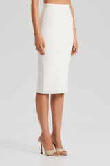 Skirts | Women Scanlan Theodore CREPE KNIT SLIT BACK SKIRT Cream