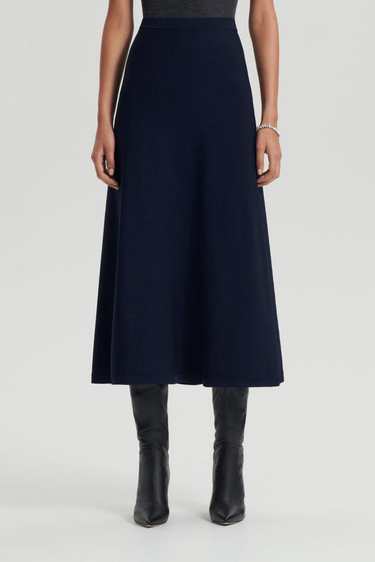 Skirts | Women Scanlan Theodore CREPE KNIT SOFT SKIRT Navy