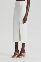 Skirts | Women Scanlan Theodore CREPE KNIT SPLIT SKIRT Cream