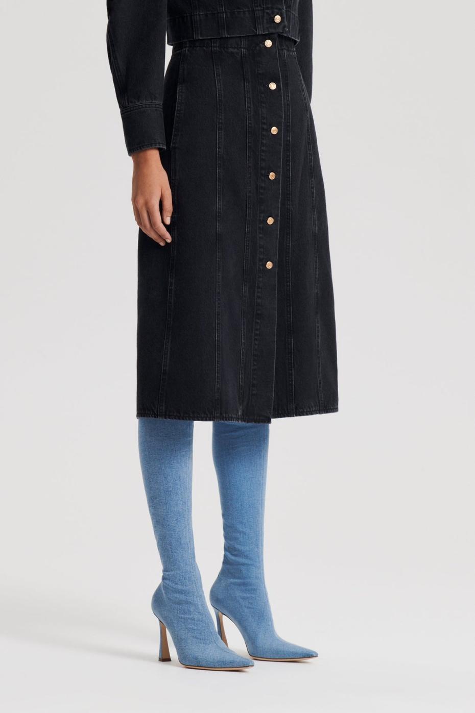 Skirts | Women Scanlan Theodore DENIM PENCIL SKIRT Washed.black.g