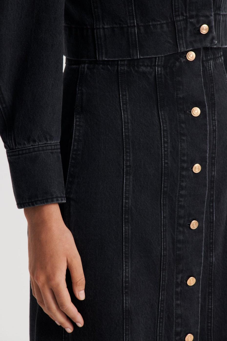 Skirts | Women Scanlan Theodore DENIM PENCIL SKIRT Washed.black.g