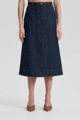Skirts | Women Scanlan Theodore DENIM SKIRT Indigo