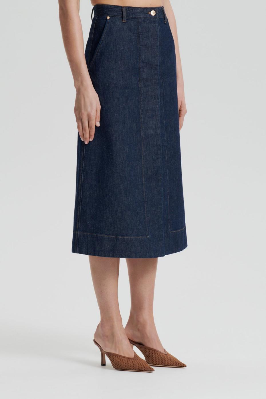 Skirts | Women Scanlan Theodore DENIM SKIRT Indigo