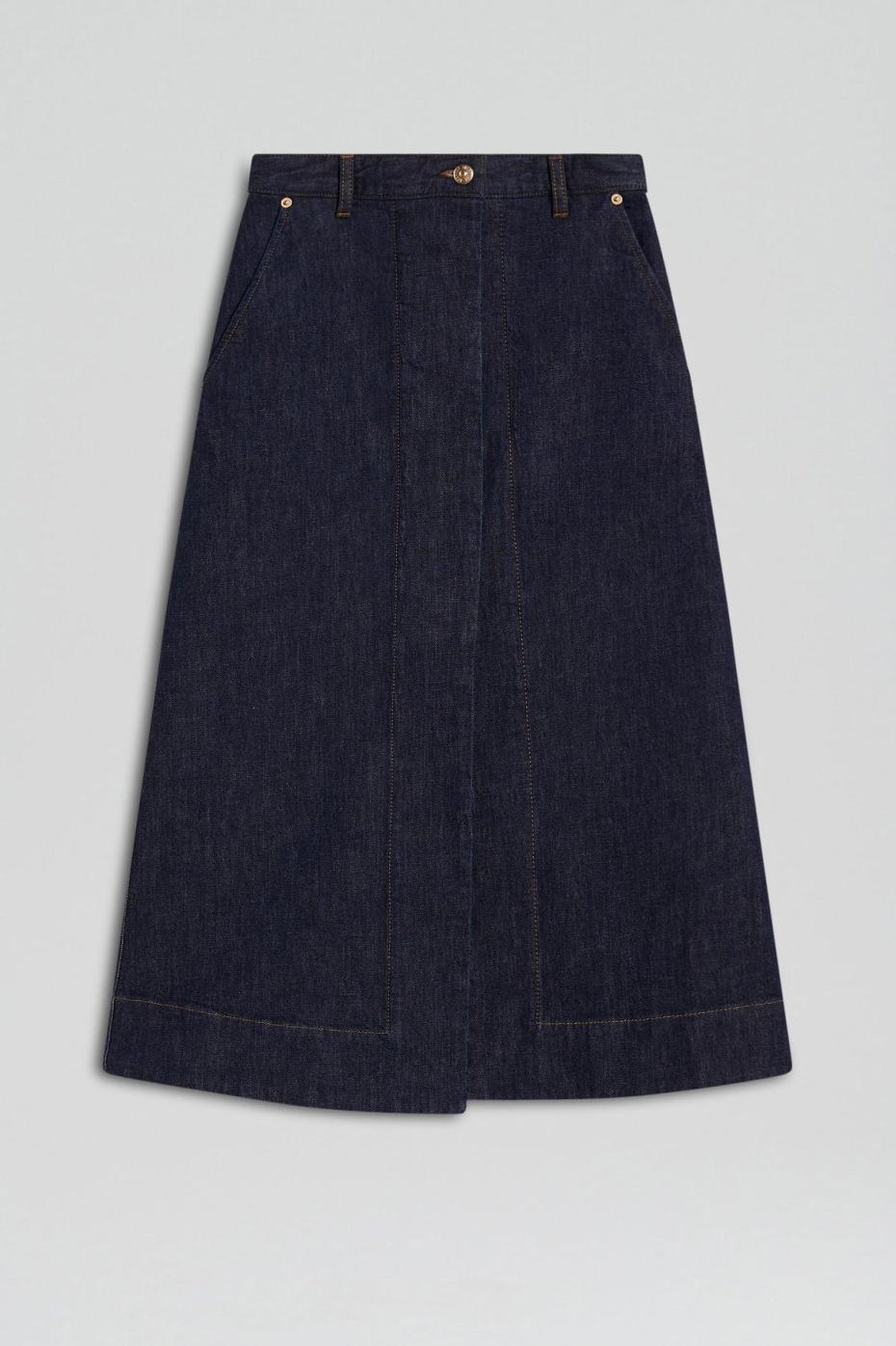 Skirts | Women Scanlan Theodore DENIM SKIRT Indigo