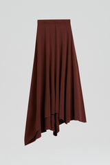 Skirts | Women Scanlan Theodore DRAPE HEM SKIRT Burgundy