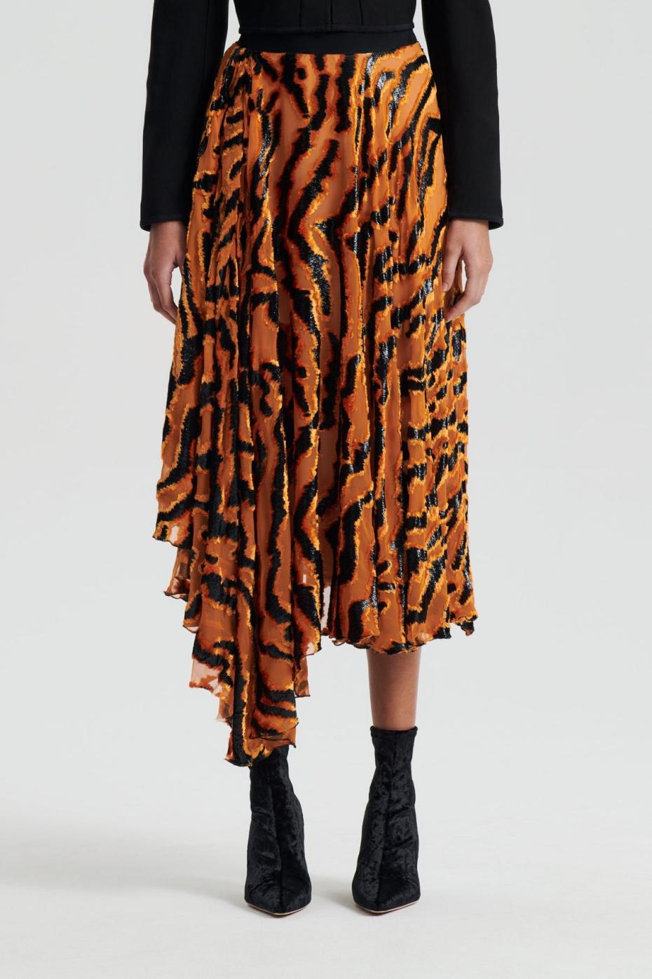 Skirts | Women Scanlan Theodore FRENCH BURNT OUT SKIRT Burnt.orange