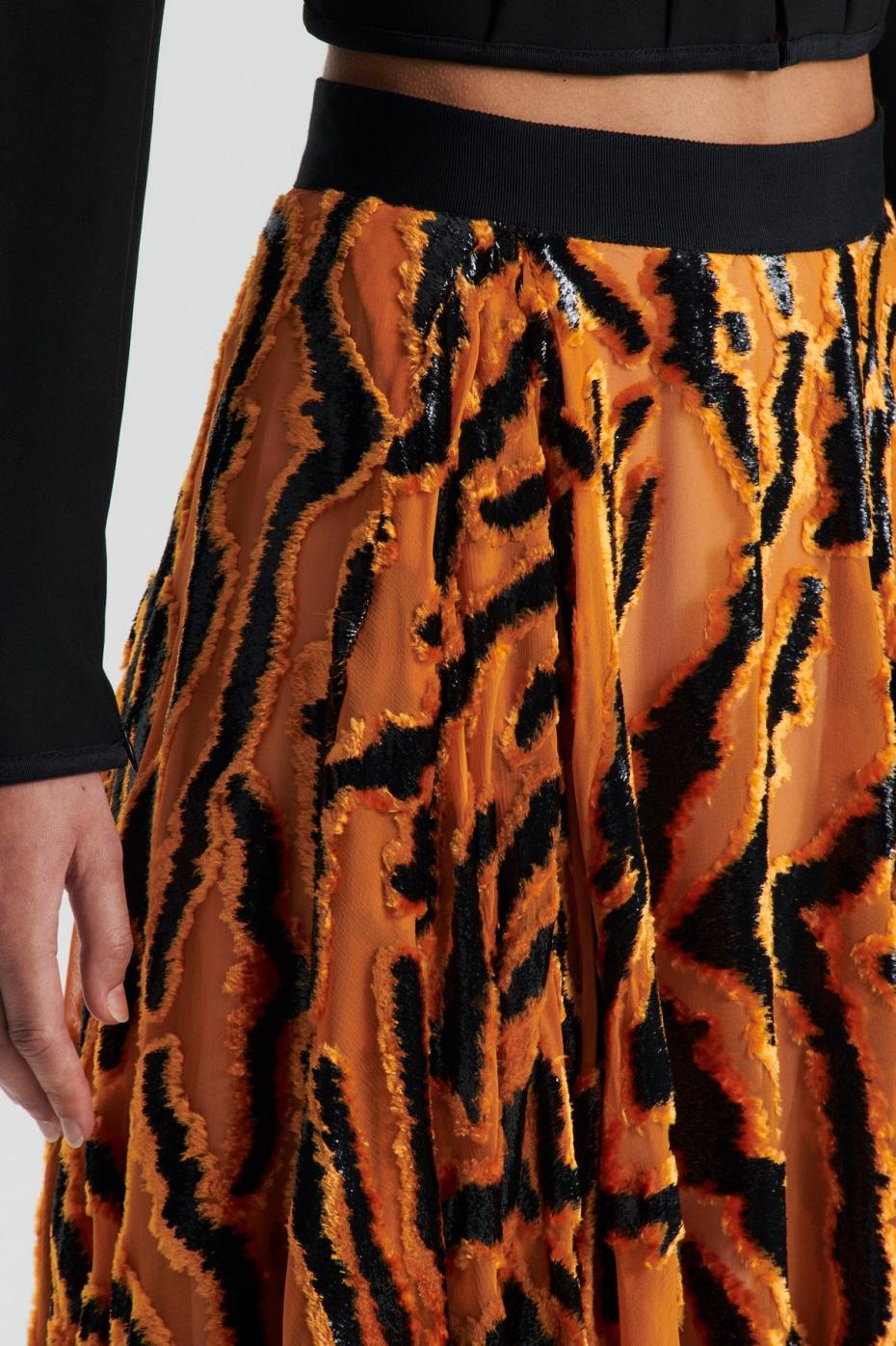 Skirts | Women Scanlan Theodore FRENCH BURNT OUT SKIRT Burnt.orange