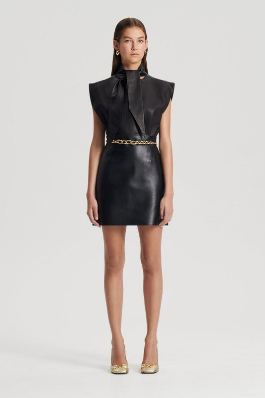Skirts | Women Scanlan Theodore LEATHER BONDED MINI Black