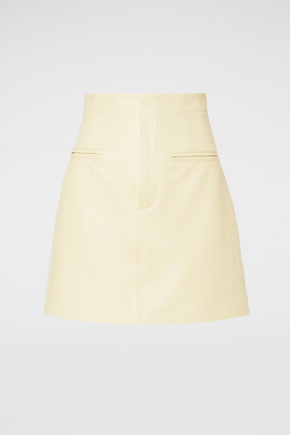 Skirts | Women Scanlan Theodore LEATHER MINI SKIRT Lemon