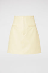 Skirts | Women Scanlan Theodore LEATHER MINI SKIRT Lemon