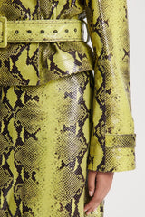 Skirts | Women Scanlan Theodore LEATHER REPTILE SKIRT Vert