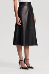 Skirts | Women Scanlan Theodore LEATHER SOFT SKIRT Black