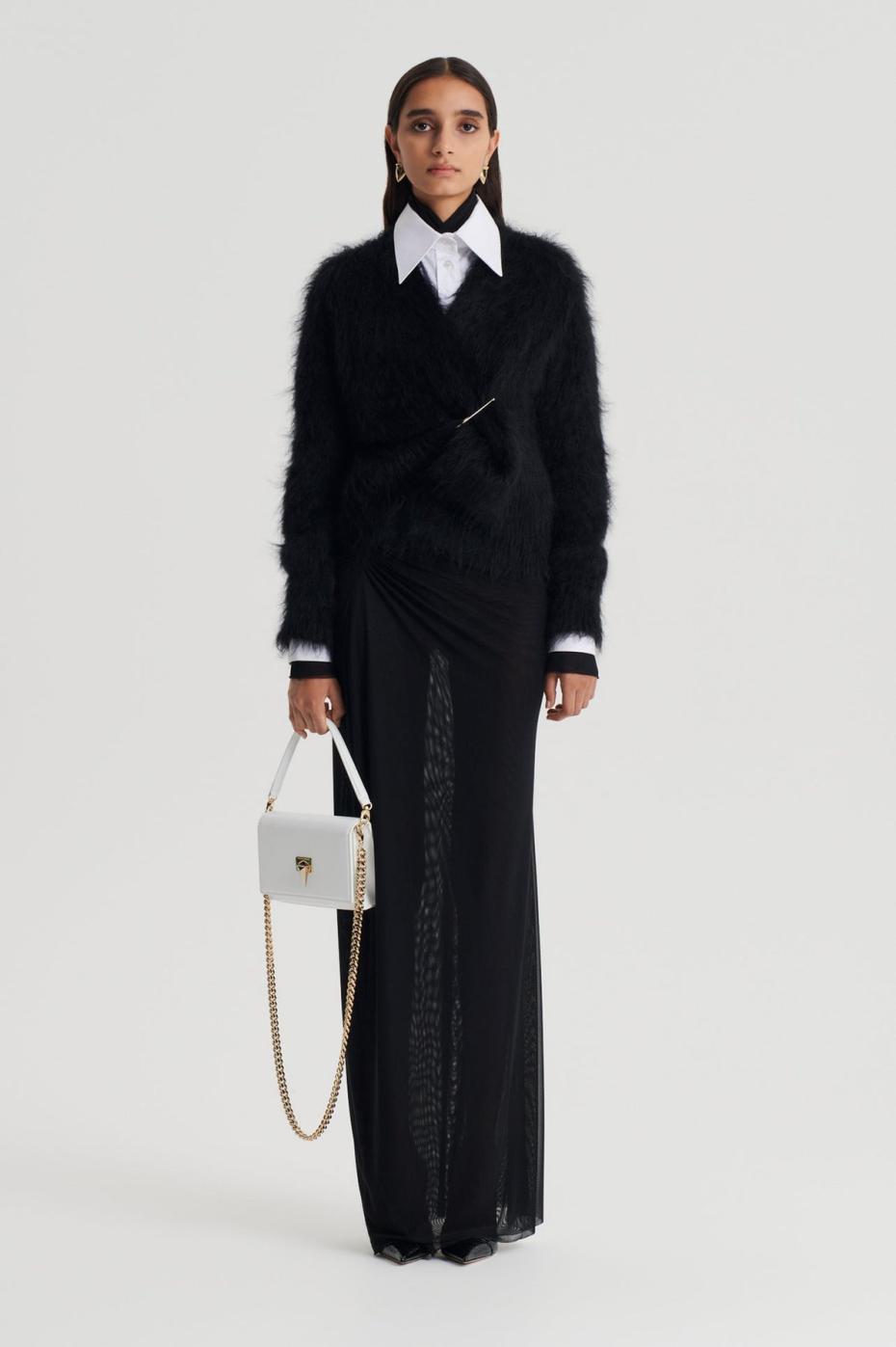 Skirts | Women Scanlan Theodore MESH GATHERED SKIRT Black