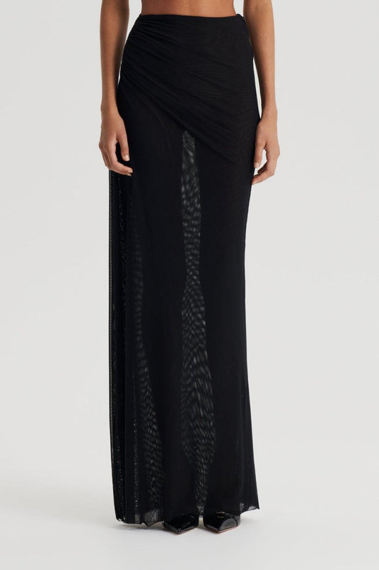 Skirts | Women Scanlan Theodore MESH GATHERED SKIRT Black