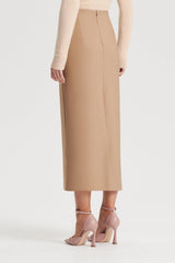 Skirts | Women Scanlan Theodore MILANO PENCIL SKIRT Camel