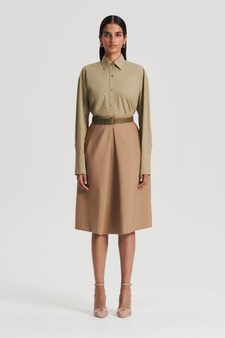Skirts | Women Scanlan Theodore MILANO PLEAT SKIRT Camel