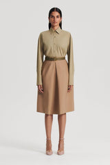 Skirts | Women Scanlan Theodore MILANO PLEAT SKIRT Camel
