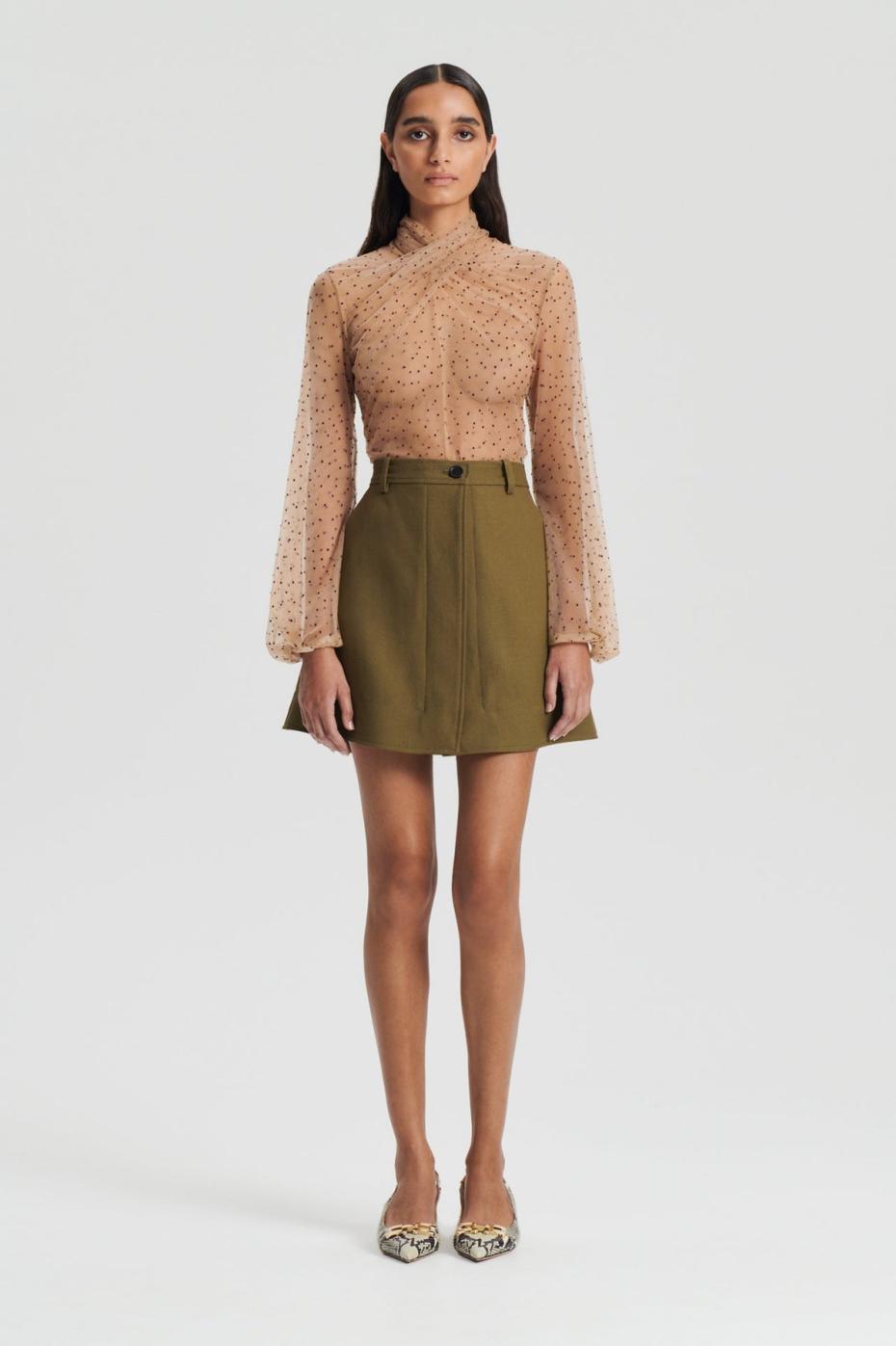 Skirts | Women Scanlan Theodore MINI SKIRT Olive