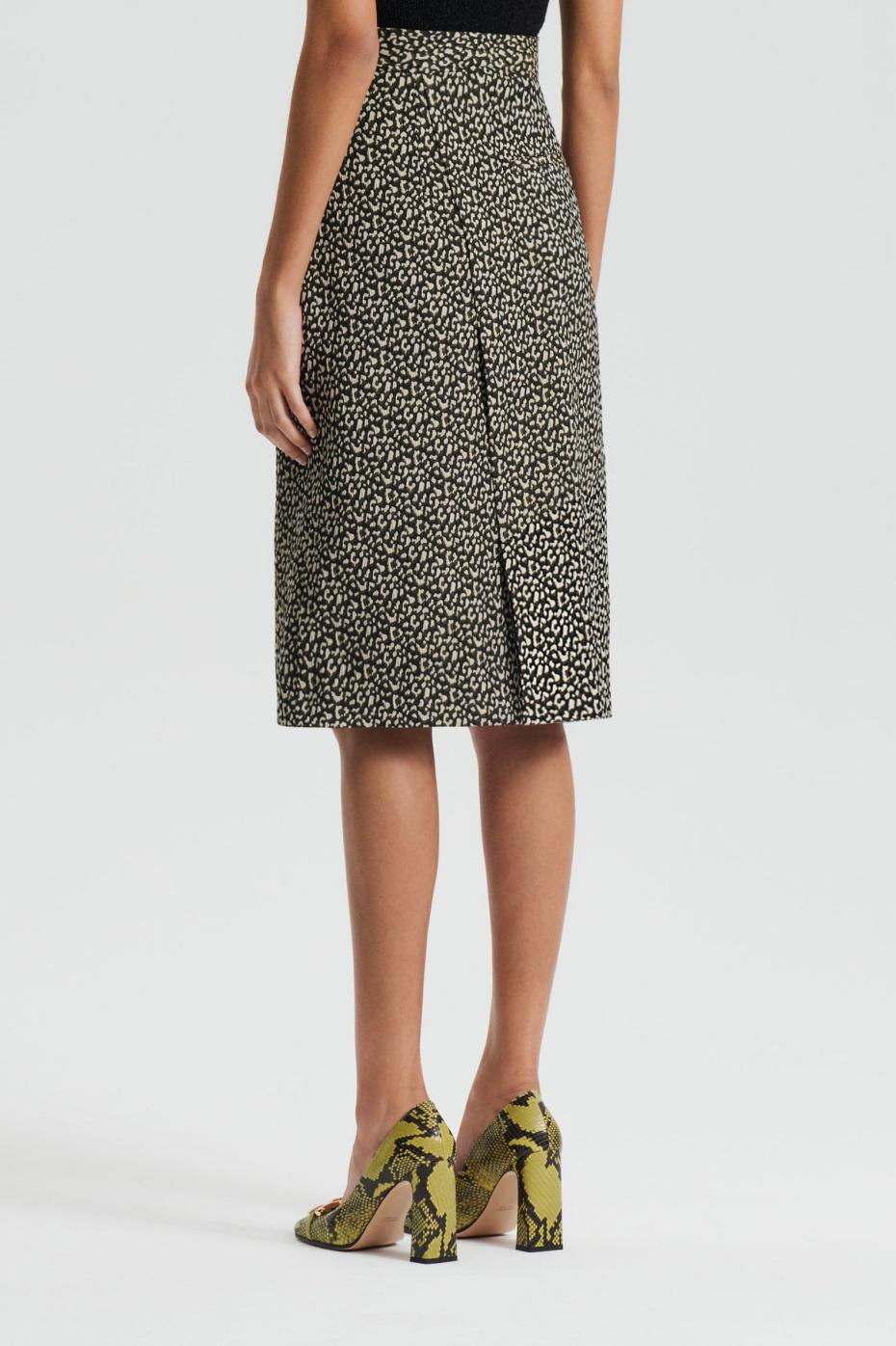 Skirts | Women Scanlan Theodore OCELOT PENCIL SKIRT Dark.elm